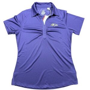 Cutter & Buck  Baltimore Ravens CB DryTec Womens Large Polo Shirt Golf Wicking